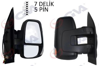 DIŞ DİKİZ AYNASI SAĞ DAILY 06 MEKANİK KISA KOL SİNYALLİ KONVEKS VM-6950R resmi
