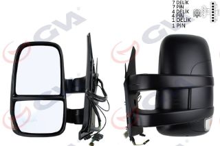 DIŞ DİKİZ AYNASI SOL DAILY 06 ELEKTRİKLİ ISITMALI KISA KOL SİNYALLİ KONVEKS VM-6950EHSL resmi