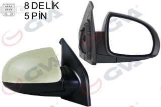 DIŞ DİKİZ AYNASI SAĞ PICANTO 06 ELEKTRİKLİ ISITMALI ASTARLI KONVEKS VM-753EHPR resmi