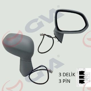 DIŞ DİKİZ AYNASI SAĞ JAZZ 04 ELEKTRİKLİ ISITMALI ASTARLI KONVEKS resmi