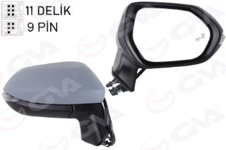 DIŞ DİKİZ AYNASI SAĞ KATLANIR SİNY ASTAR KÖR NOK KONV 9 PİN Lİ COROLLA E210-AURIS VM-8271EBHPR resmi