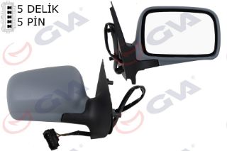 DIŞ DİKİZ AYNASI SAĞ POLO CLASIC 96 ELEKTRİKLİ ISITMALI ASTARLI ASFERİK 5 FİŞ VM-184NHER resmi