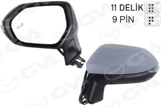 DIŞ DİKİZ AYNASI SOL KATLANIR SİNY ASTAR KÖR NOK KONV 9 PİN Lİ COROLLA E210-AURIS VM-8271EBHPL resmi