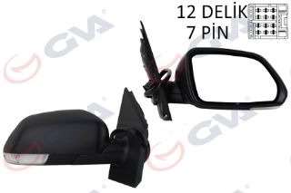 DIŞ DİKİZ AYNASI SAĞ POLO 05 ELEKTRİKLİ ISITMALI KONVEKS 5 FİŞ VM-377EHR resmi