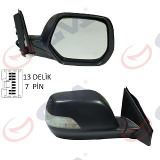 DIŞ DİKİZ AYNASI SAĞ CRV 07 ELEKTRİKLİ ISITMALI SİNYALLİ KONVEKS 7 FİŞ VM-6278EHR resmi