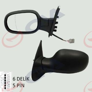 DIŞ DİKİZ AYNASI SOL MİCRA 03 ELEKTRİKLİ ISITMALI ASFERİK 5 FİŞ VM-222 EHAL resmi