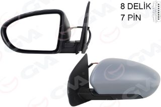 DIŞ DİKİZ AYNASI SOL QASHQAI 09 ELEKTRİKLİ ISITMALI KATLANIR ASTARLI KONVEKS 7 FİŞ VM-4011EBHL resmi