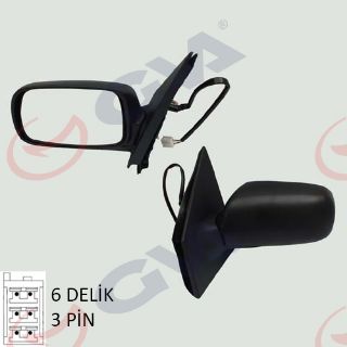DIŞ DİKİZ AYNASI SOL YARİS 99 ELEKTRİKLİ KONVEKS 3 FİŞ VM-261EL resmi