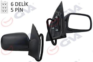 DIŞ DİKİZ AYNASI SAĞ YARİS 99 ELEKTRİKLİ ISITMALI KONVEKS 5 FİŞ VM-261EHR resmi