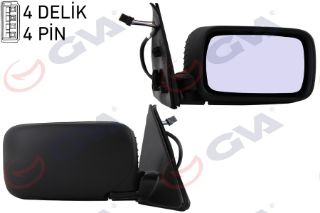 DIŞ DİKİZ AYNASI SAĞ 3 SERIES E36 93-00 ELEKTRİKLİ ISITMALI MAVİ CAM KONVEKS ASTARLI VM-038R resmi