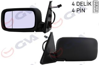 DIŞ DİKİZ AYNASI SOL 3 SERIES E36 93-00 ELEKTRİKLİ ISITMALI MAVİ CAM ASFERİK ASTARLI VM-038L resmi