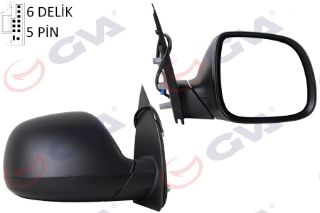 DIŞ DİKİZ AYNASI SAĞ AMAROK 09 ELEKTRİKLİ ISITMALI DESENLİ KONVEKS 5 FİŞ VM-6190EHR resmi