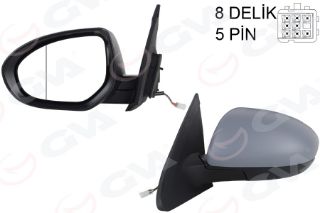DIŞ DİKİZ AYNASI SOL 3 10 ELEKTRİKLİ ISITMALI ASTARLI ASFERİK 5 FİŞ VM-336EHPAL resmi
