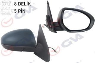 DIŞ DİKİZ AYNASI SAĞ 3 10 ELEKTRİKLİ ISITMALI KATLANIR ASTARLI KONVEKS 5 FİŞ VM-336EBR resmi
