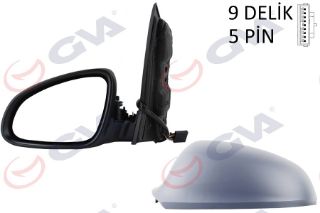 DIŞ DİKİZ AYNASI SOL ASTRA J 09 ELEKTRİKLİ ISITMALI ASTARLI ASFERİK 5 FİŞ VM-973EHPAL resmi