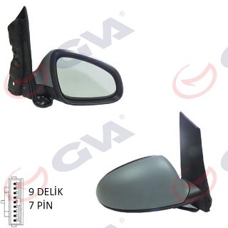 DIŞ DİKİZ AYNASI SAĞ ASTRA J 09 ELEKTRİKLİ ISITMALI KATLANIR ASTARLI KONVEKS 7 FİŞ VM-973EBR resmi