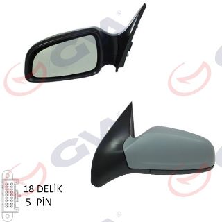 DIŞ DİKİZ AYNASI SOL ASTRA H 04 ELEKTRİKLİ ISITMALI ASTARLI ASFERİK 5 FİŞ VM-968EHPAL 13312982 resmi
