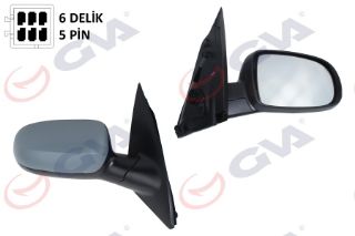 DIŞ DİKİZ AYNASI SAĞ CORSA C 01 ELEKTRİKLİ ISITMALI ASTARLI KONVEKS 5 FİŞ VM-200EHPR resmi