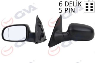 DIŞ DİKİZ AYNASI SOL CORSA C 01 ELEKTRİKLİ ISITMALI ASFERİK 5 FİŞ VM-200EHAL resmi