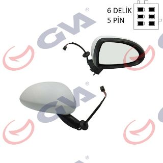 DIŞ DİKİZ AYNASI SAĞ CORSA D 06 ELEKTRİKLİ ISITMALI ASTARLI KONVEKS 5 FİŞ VM-964EHPR 13187618 resmi