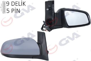 DIŞ DİKİZ AYNASI SAĞ ZAFİRA B 05 ELEKTRİKLİ ISITMALI ASTARLI KONVEKS 5 FİŞ VM-6169EHPR resmi