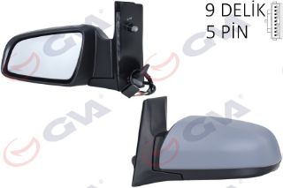 DIŞ DİKİZ AYNASI SOL ZAFİRA B 05 ELEKTRİKLİ ISITMALI ASTARLI ASFERİK 5 FİŞ VM-6169EHPAL resmi