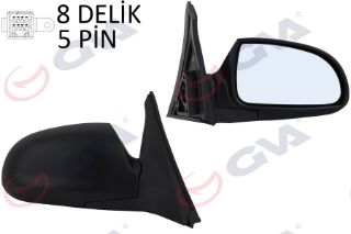 DIŞ DİKİZ AYNASI SAĞ ACCENT 00 ELEKTRİKLİ ISITMALI KONVEKS 5 FİŞ VM-453EHR resmi