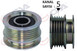 ALTERNATÖR KASNAĞI RULMANLI MEGANE-CLIO II-KANGOO-TWNG-SYMBOL II 01- 5 KANALLI K9K-K4M resmi
