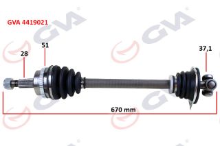 KOMPLE AKS SOL MASTER-MOVANO II 2.5D 98-10 ABSLİ 51DİŞ 670MM resmi