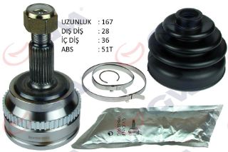 AKS KAFASI DIŞ ÖN MASTER II 2.5 DCİ 98-10 ABSLİ 51DİŞ 28X36X65 167MM resmi