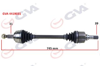 KOMPLE AKS SOL MASTER 3-MOVANO 2.3 DCİ 6 VİTES 10- 745MM resmi