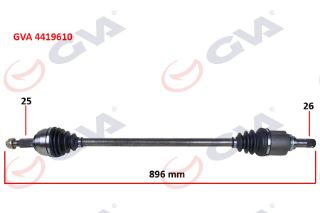 KOMPLE AKS SAĞ DACİA DOKKER 1.5 DCI 12- 896MM resmi