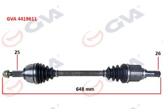 KOMPLE AKS SOL DACİA DOKKER 1.5 DCI 12- 648MM resmi
