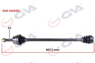 KOMPLE AKS SAĞ PALİO 1.2-1.4-1.6 16V AKS LALE SİZ 807MM resmi
