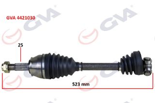 KOMPLE AKS SAĞ PALİO-ALBEA-DOBLO 1.3 MTJ 06 KISA TİP 523MM resmi