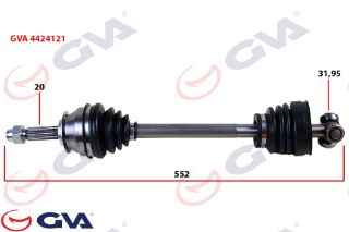 KOMPLE AKS SOL UNO 70 1.4İ 94-00 552MM resmi