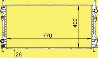 X RADYATÖR BRAZİNG TRANSİT 2.4D-2.4T DCI 00 AC KLİMASIZ MEK 770X378X26 resmi