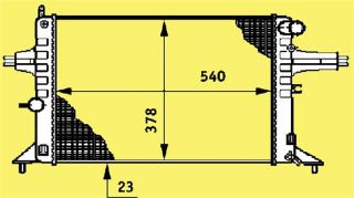 RADYATÖR ASTRA G-ZAFİRA 1.4 16V-1.6 16V-1.8 16V KLİMASIZ MEK 540X378 resmi