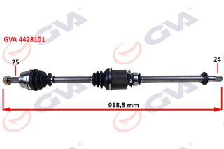 KOMPLE AKS SAĞ MİLLİ AKS LALE Lİ GRANDE PUNTO 1.3 MTJ 05- 75HP 918MM resmi