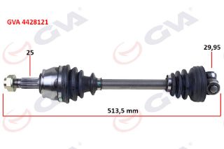 KOMPLE AKS SOL AKS LALE SİZ GRANDE PUNTO 1.3 DMTJ 75HP 514MM resmi