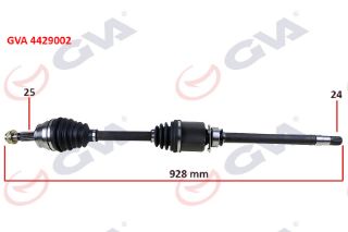 KOMPLE AKS SAĞ DOBLO 1.9 JTD 01 DOBLO-ALBEA 1.3 MTJ 05 928MM resmi
