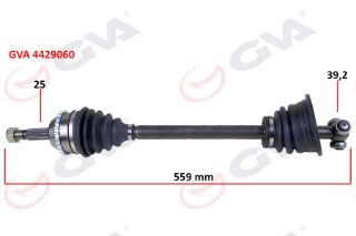 KOMPLE AKS SAĞ DOBLO MİL SİZ 1.3 MJT 10 557MM resmi