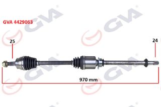 KOMPLE AKS SAĞ MİLLİ DOBLO 1.3 MULTIJET 10 970MM resmi
