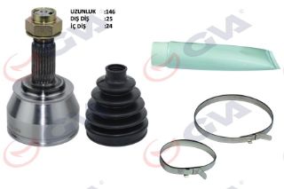 AKS KAFASI DIŞ ÖN FİORİNO-BİPPER-NEMO 1.3 MJT EURO5 07- 25X24X51 146.5MM resmi