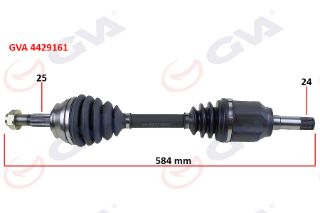 KOMPLE AKS SOL LİNEA 1.3 MTJ 07- 90HP MİLSİZ 584MM resmi