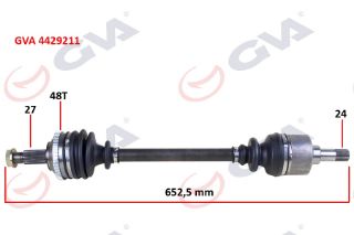 KOMPLE AKS SOL SCUDO-EXPERT-JUMPY 1.9D 96-06 ABSLİ 48DİŞ 652MM resmi