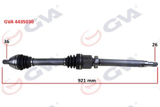 KOMPLE AKS SAĞ FOCUS 2 04-12 1.6 TDCI-VOLVO 1.6D 05-12 921MM resmi