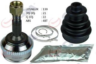 AKS KAFASI DIŞ ÖN PEUGEOT 106 II 1.4İ 96-02 ABSLİ 48DİŞ 21X22X58.5 139MM resmi