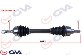 KOMPLE AKS SOL PEUGEOT 206 1.4-1.6 TU5 98-06 604MM resmi
