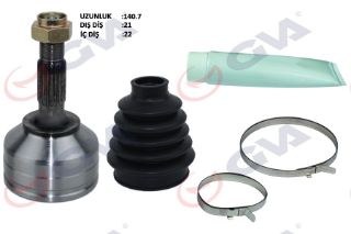 AKS KAFASI DIŞ ÖN PEUGEOT 206 1.4-1.6 TU5 98-06 21X22X48 140.5MM resmi